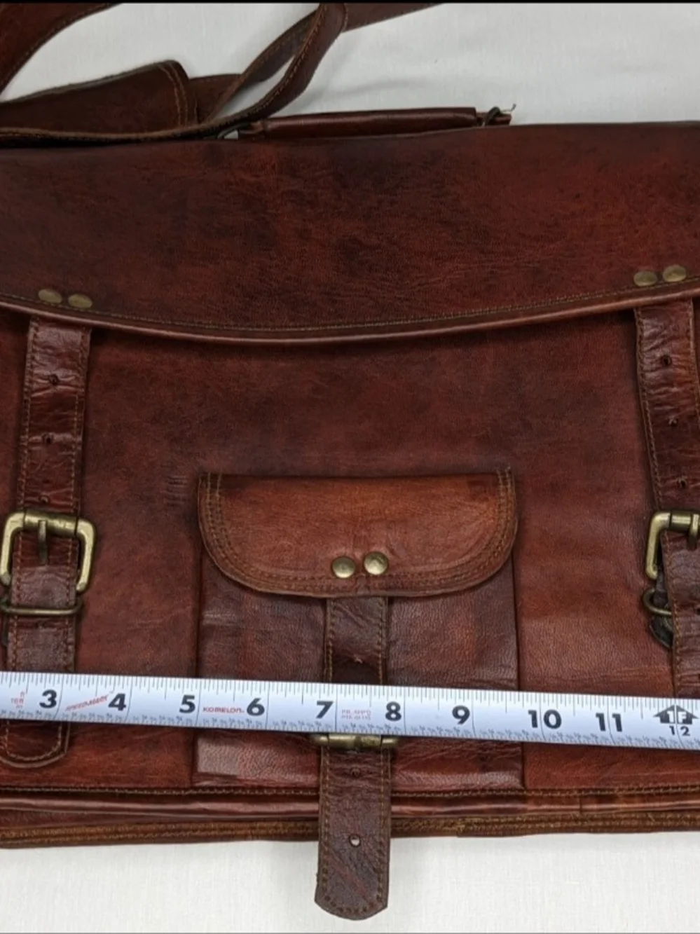Great Seal of The State of Oklahoma 1907 Leather Crossbody Messenger Bag VTG